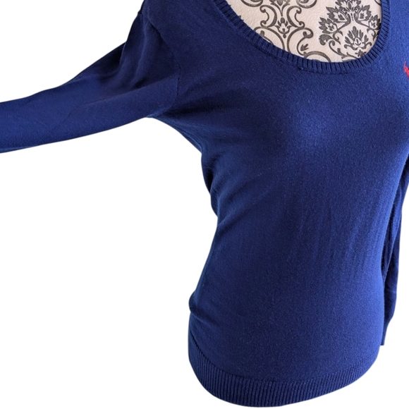 Ralph Lauren Sport Sweater Merino Wool Fine Knit Royal Blue Women's size Medium - Picture 7 of 12